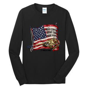 World Of Tanks 4th Of July Bold Bright Brave Collection Tall Long Sleeve T-Shirt