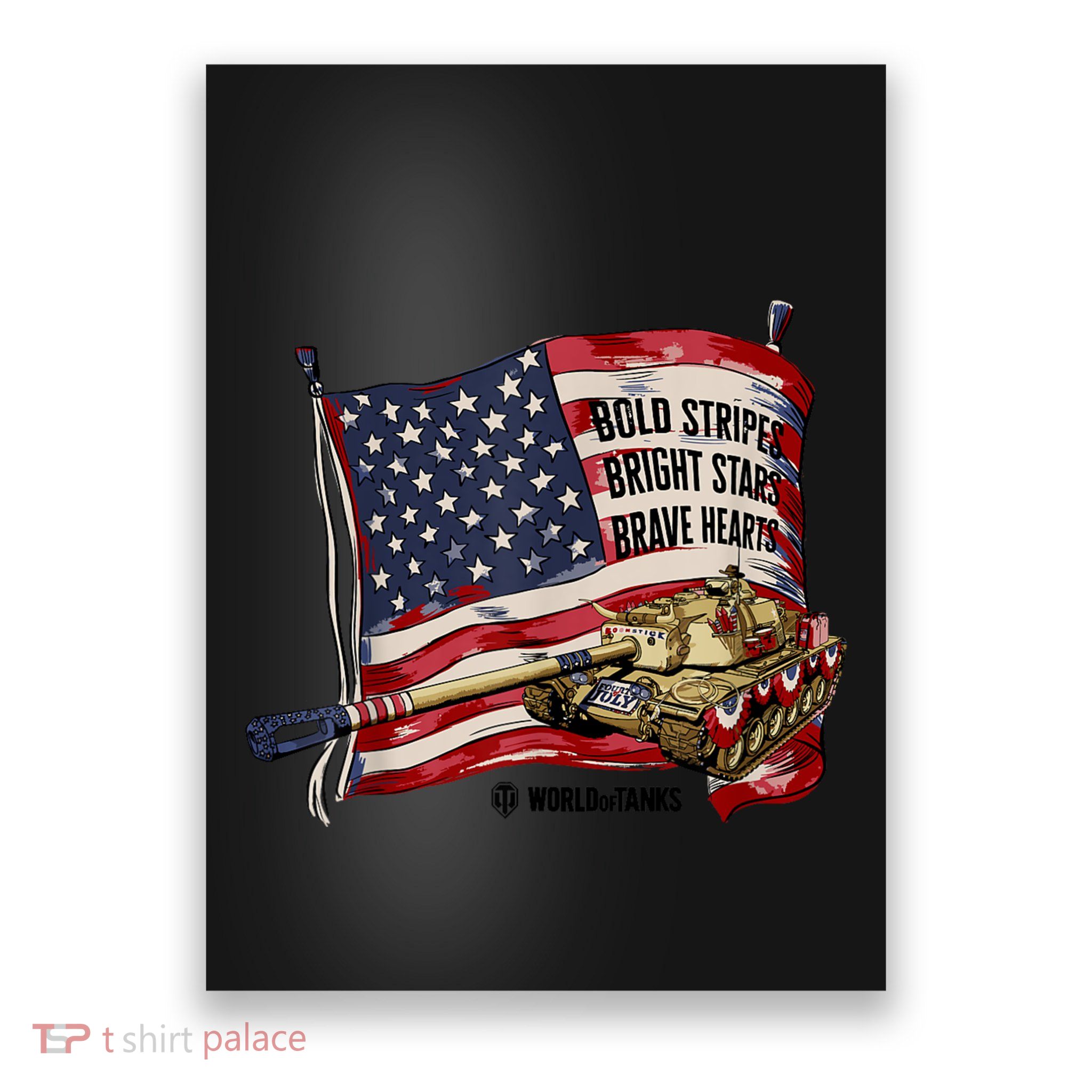 World Of Tanks 4th Of July Bold Bright Brave Collection Poster