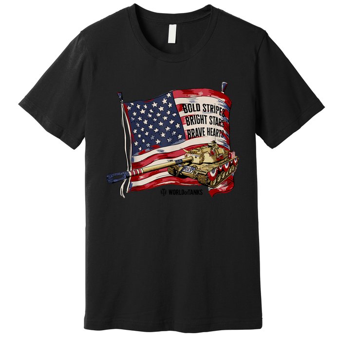 World Of Tanks 4th Of July Bold Bright Brave Collection Premium T-Shirt