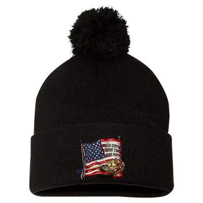 World Of Tanks 4th Of July Bold Bright Brave Collection Pom Pom 12in Knit Beanie