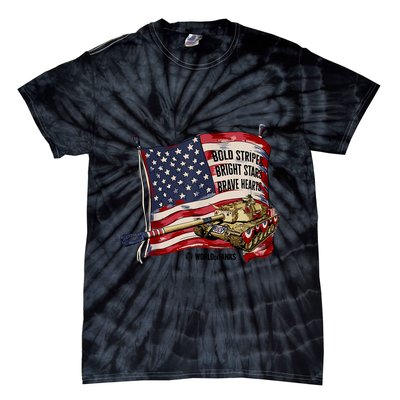 World Of Tanks 4th Of July Bold Bright Brave Collection Tie-Dye T-Shirt