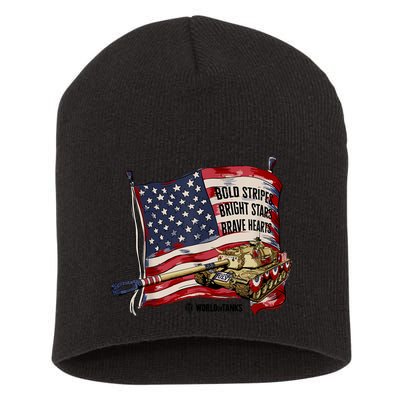 World Of Tanks 4th Of July Bold Bright Brave Collection Short Acrylic Beanie