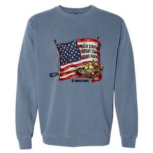 World Of Tanks 4th Of July Bold Bright Brave Collection Garment-Dyed Sweatshirt