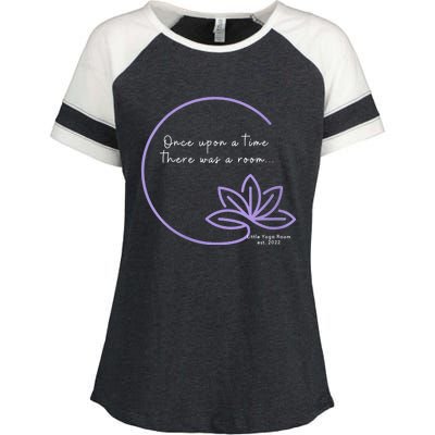 Women Once Upon A Time There Was A Little Room Enza Ladies Jersey Colorblock Tee