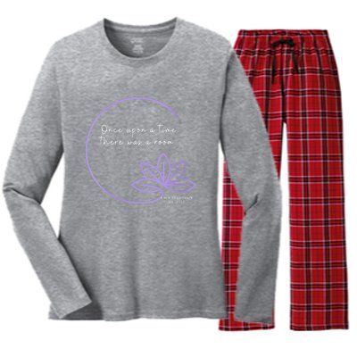 Women Once Upon A Time There Was A Little Room Women's Long Sleeve Flannel Pajama Set 