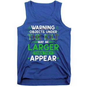 Warning Objects Under Kilt May Be Larger Scottish Irish Gift Tank Top