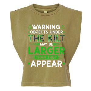 Warning Objects Under Kilt May Be Larger Scottish Irish Gift Garment-Dyed Women's Muscle Tee