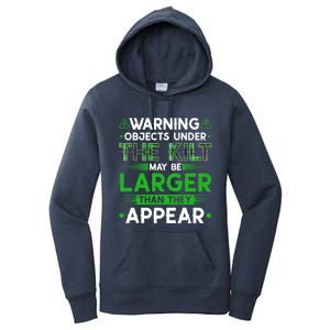 Warning Objects Under Kilt May Be Larger Scottish Irish Gift Women's Pullover Hoodie