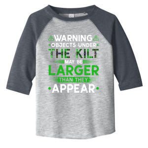 Warning Objects Under Kilt May Be Larger Scottish Irish Gift Toddler Fine Jersey T-Shirt