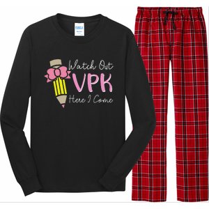 Watch Out Vpk Here I Come Teacher Back To School Long Sleeve Pajama Set