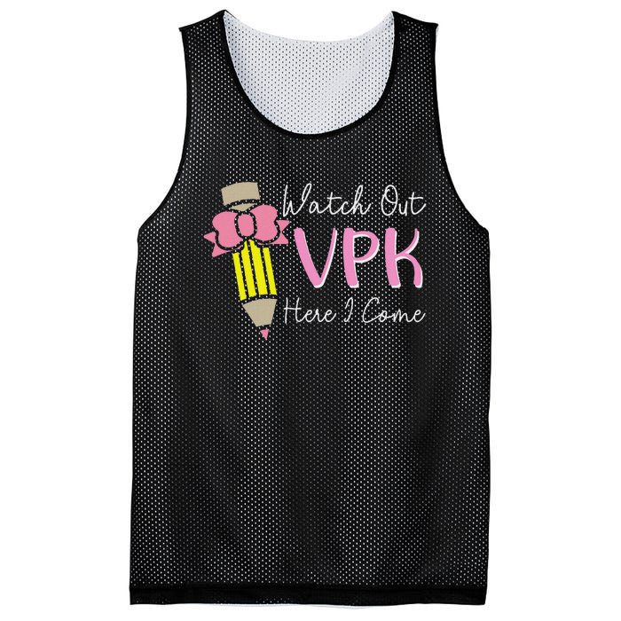 Watch Out Vpk Here I Come Teacher Back To School Mesh Reversible Basketball Jersey Tank