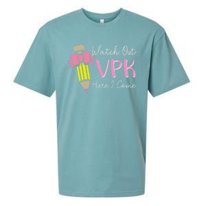 Watch Out Vpk Here I Come Teacher Back To School Sueded Cloud Jersey T-Shirt