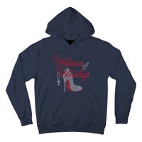 Woman Of Worship Bling Rhinestone Christian Inspirational Hoodie