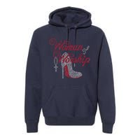 Woman Of Worship Bling Rhinestone Christian Inspirational Premium Hoodie