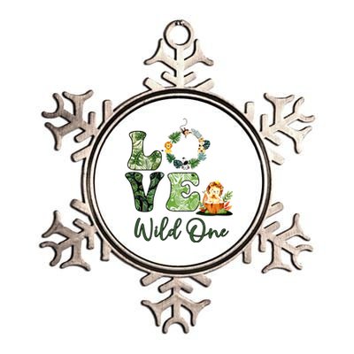 Wild One Wreath 1st Birthday Safari Animal Themed Metallic Star Ornament