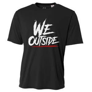 We Outside  We Out Here Retro Rap Lit We Out Side Cooling Performance Crew T-Shirt