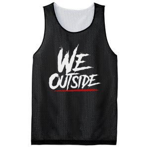 We Outside  We Out Here Retro Rap Lit We Out Side Mesh Reversible Basketball Jersey Tank