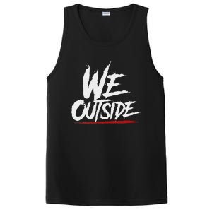 We Outside  We Out Here Retro Rap Lit We Out Side PosiCharge Competitor Tank