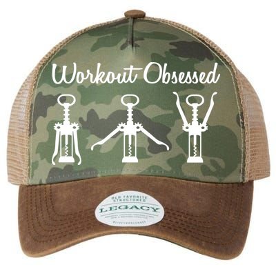 Workout Obsessed Wine Lover Legacy Tie Dye Trucker Hat