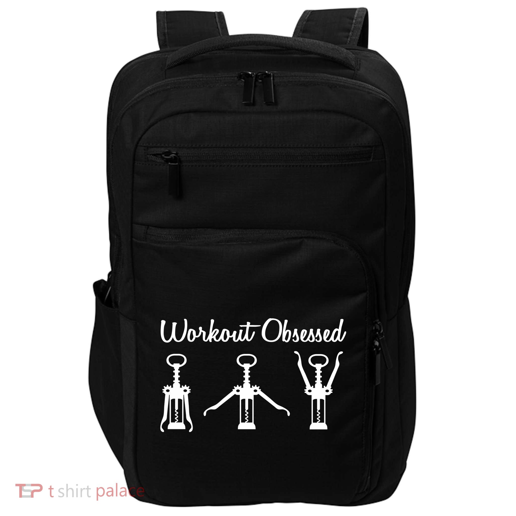 Workout Obsessed Wine Lover Impact Tech Backpack