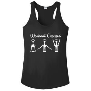 Workout Obsessed Wine Lover Ladies PosiCharge Competitor Racerback Tank