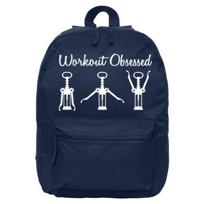 Workout Obsessed Wine Lover 16 in Basic Backpack