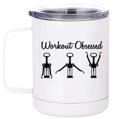 Workout Obsessed Wine Lover 12 oz Stainless Steel Tumbler Cup