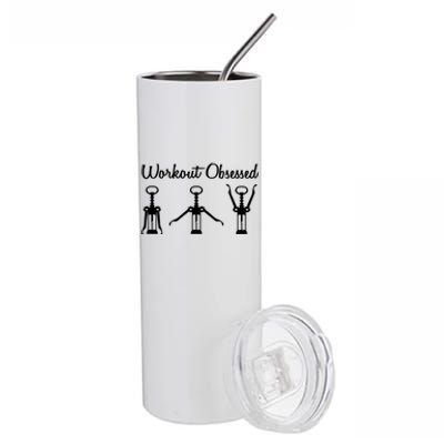 Workout Obsessed Wine Lover Stainless Steel Tumbler