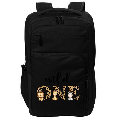Wild One Zoo Leopard Birthday Safari Jungle Animal Gift Impact Tech Backpack