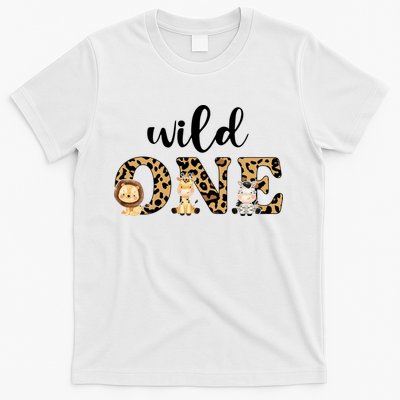 Wild One Zoo Leopard Birthday Safari Jungle Animal Gift T-Shirt