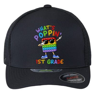 Whats Poppin 1st Grade Back To School Flexfit Unipanel Trucker Cap