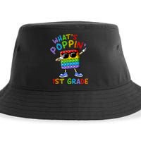 Whats Poppin 1st Grade Back To School Sustainable Bucket Hat