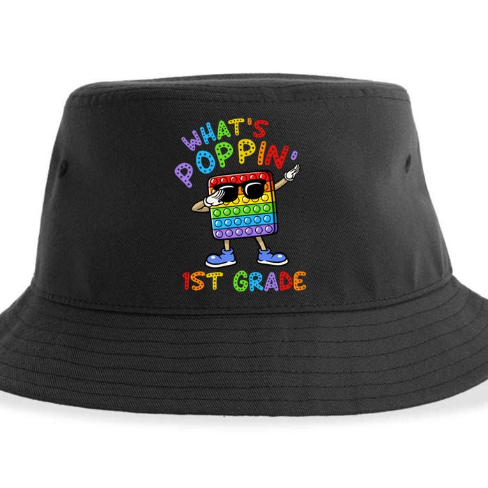 Whats Poppin 1st Grade Back To School Sustainable Bucket Hat