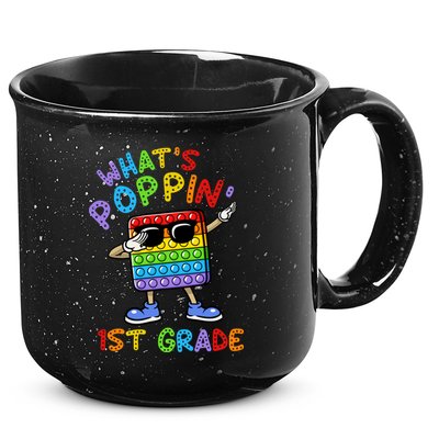 Whats Poppin 1st Grade Back To School 15oz Campfire Ceramic Mug