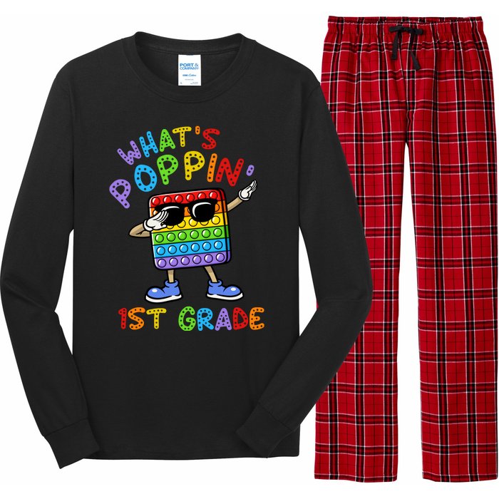 Whats Poppin 1st Grade Back To School Long Sleeve Pajama Set