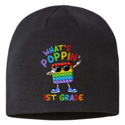 Whats Poppin 1st Grade Back To School Sustainable Beanie