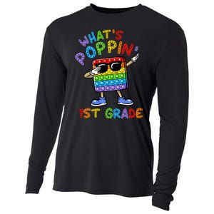 Whats Poppin 1st Grade Back To School Cooling Performance Long Sleeve Crew