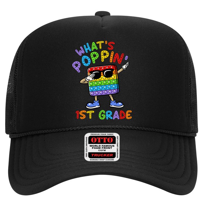 Whats Poppin 1st Grade Back To School Trucker Hat