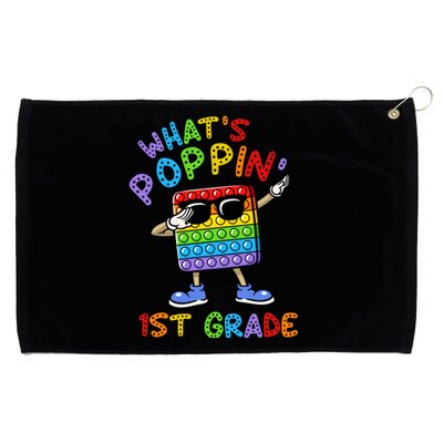 Whats Poppin 1st Grade Back To School Grommeted Golf Towel