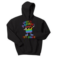 Whats Poppin 1st Grade Back To School Kids Hoodie