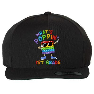 Whats Poppin 1st Grade Back To School Wool Snapback Cap