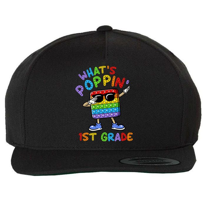 Whats Poppin 1st Grade Back To School Wool Snapback Cap