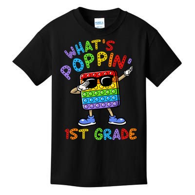 Whats Poppin 1st Grade Back To School Kids T-Shirt