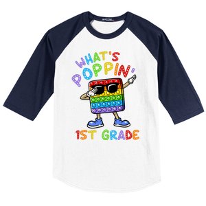 Whats Poppin 1st Grade Back To School Baseball Sleeve Shirt