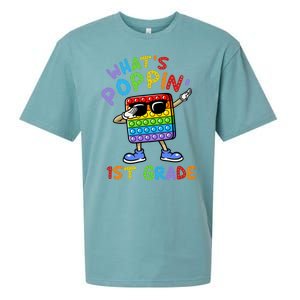 Whats Poppin 1st Grade Back To School Sueded Cloud Jersey T-Shirt