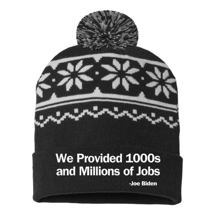 We Provided 1000s And Millions Of Jobs Trump Vs Biden Debate USA-Made Snowflake Beanie