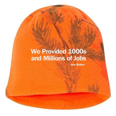 We Provided 1000s And Millions Of Jobs Trump Vs Biden Debate Kati - Camo Knit Beanie