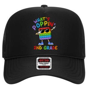 Whats Poppin 2nd Grade Back To School High Crown Mesh Back Trucker Hat