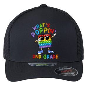 Whats Poppin 2nd Grade Back To School Flexfit Unipanel Trucker Cap