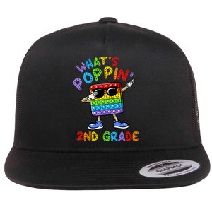 Whats Poppin 2nd Grade Back To School Flat Bill Trucker Hat